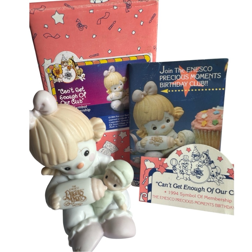 VTG 1994 Precious Moments Figurine Can't Get Enough Of Our Club B0109 Clown Girl